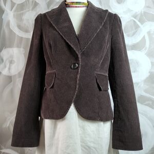 BANANA REPUBLIC Brown Corduroy Blazer Wmns Sz 6 Lined Jacket CountryCore Classic